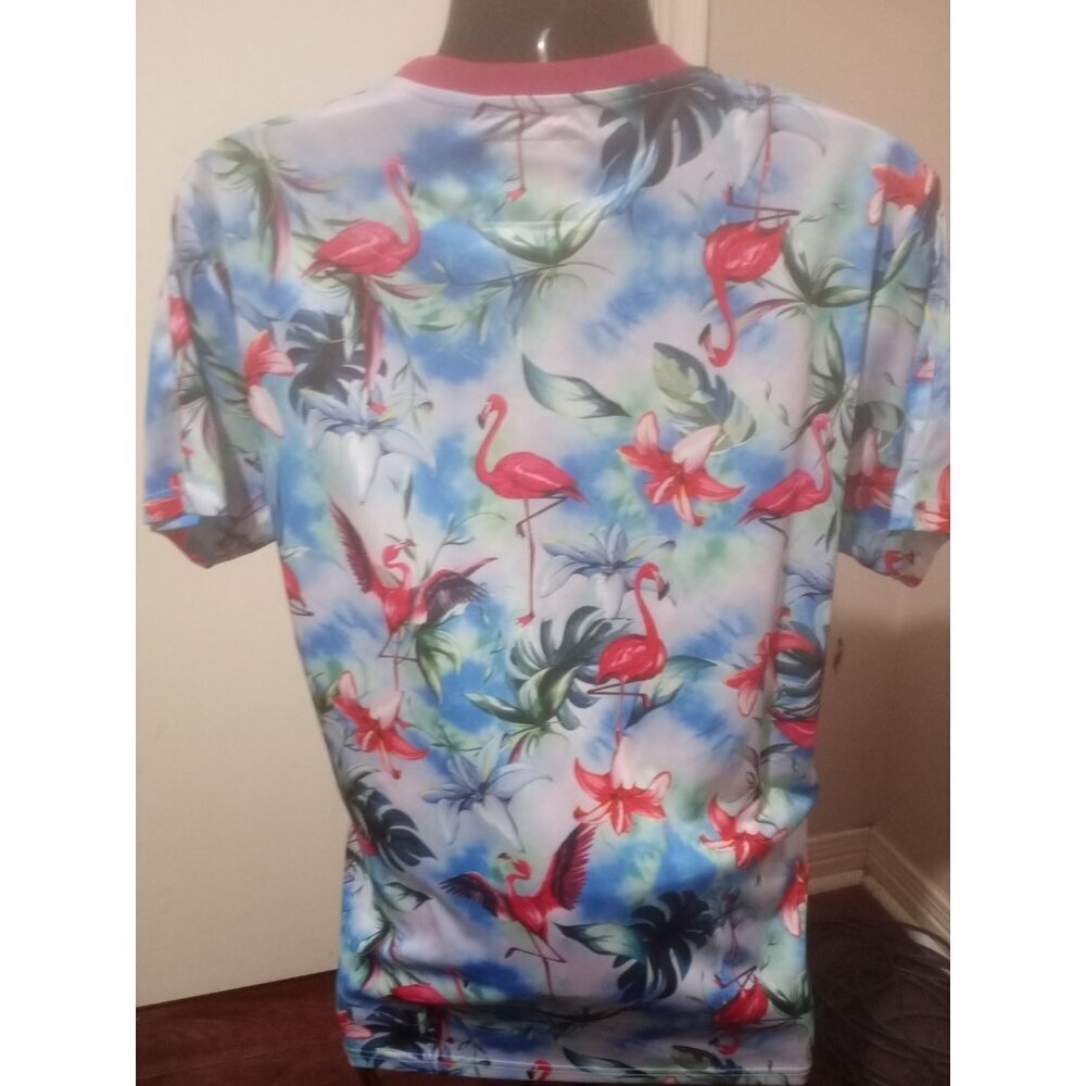 Good Vibes by Drill Hawaiian Shirt  Mens XL Multicolor Short Sleeve Crew Neck - Picture 6 of 11